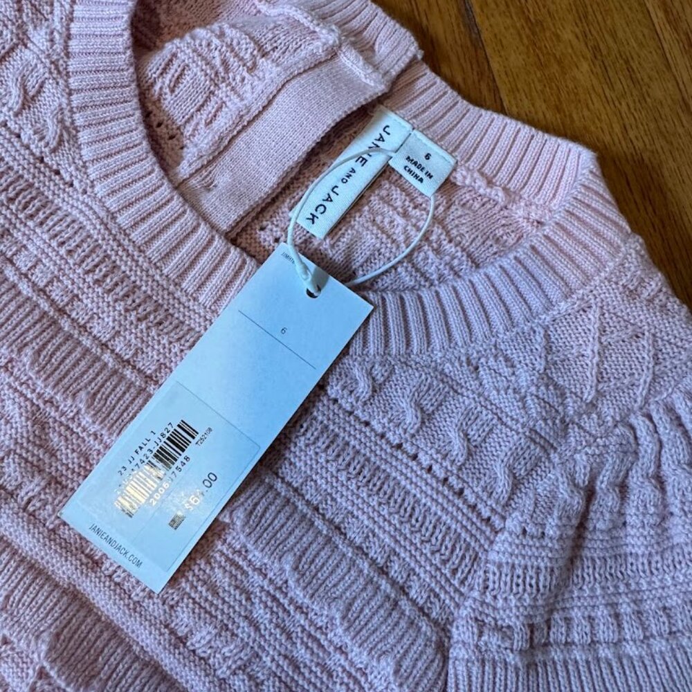 Janie and Jack Knit Pink Sweater Dress (Size 6) - Picture 3 of 3
